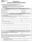 Form Dr 0075 - Certification Of Qualified Enterprise Zone Contribution