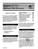 Form Fs0005 - Business Tax Overview - Washington Tax Instructions