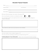 Education Proposal Template