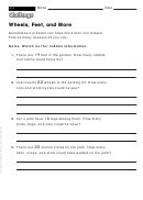 Wheels, Feet, And More - Challenge Worksheet With Answer Key