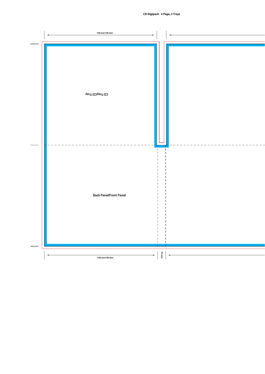 Cd Digipack - 4 Page, 2 Trays Template Printable pdf