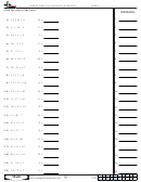 Add & Subtract Variables Within 20 - Math Worksheet With Answer Key Printable pdf