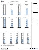 Graduated Cylinders - Math Worksheet With Answer Key