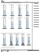 Graduated Cylinders - Science Worksheet With Answer Key