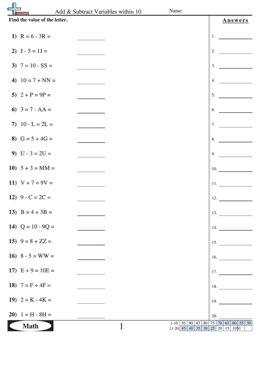add-subtract-variables-within-10-math-worksheet-with-answer-key-printable-pdf-download