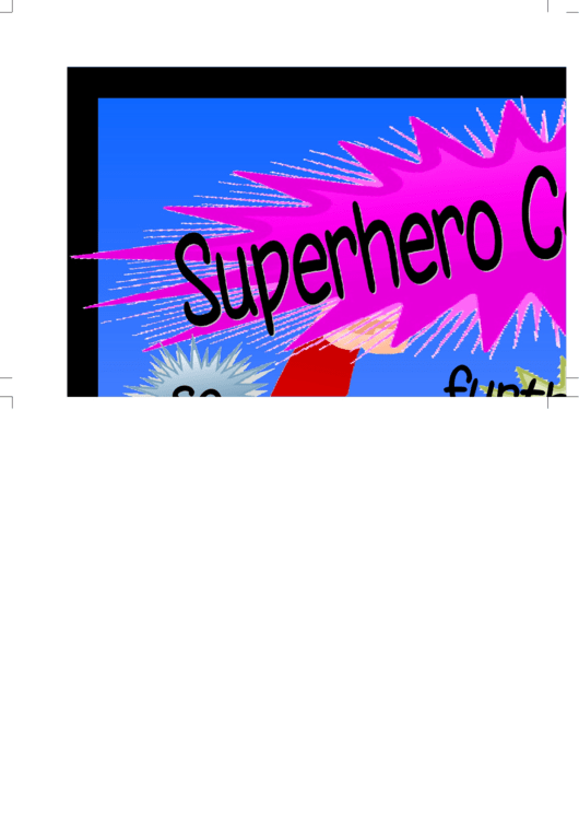 Superhero Connectives Poster Template Printable pdf