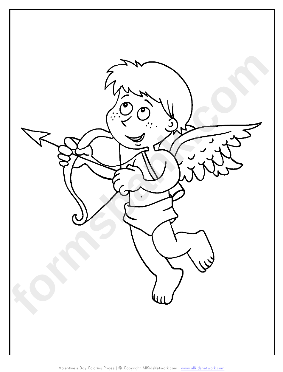 Cupid Coloring Sheet