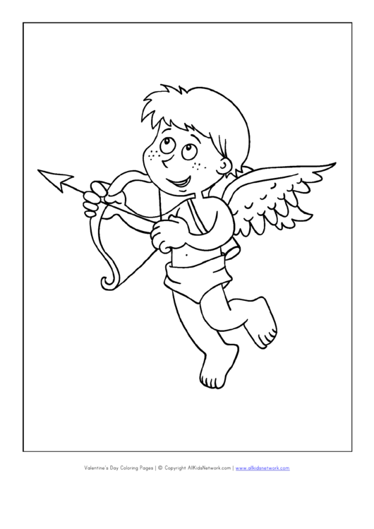 Cupid Coloring Sheet Printable pdf