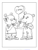 I Love You Valentine Day Coloring Sheet