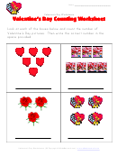 Valentine's Day Counting Practice Worksheet