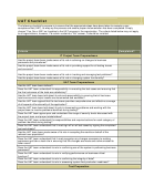 Uat Checklist - Project Checklist Template