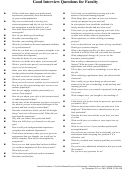 Good Interview Questions For Faculty