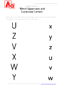 Uppercase Letters And Lowercase Letters Worksheet