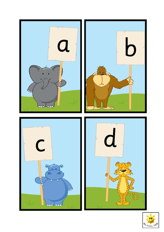 Alphabet Chart - Jungle Animals Printable pdf