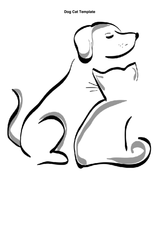 Dog Cat Silhouette Template Printable pdf