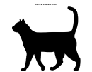 Black Cat Silhouette Pattern Template
