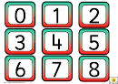 Red And Green Number Flash Card Templates