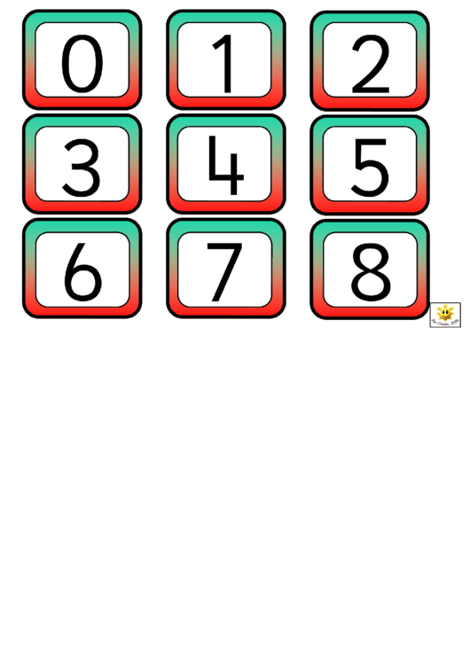 Red And Green Number Flash Card Templates Printable pdf