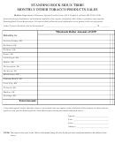 Standing Rock Sioux Tribe Monthly Other Tobacco Product Sales Form