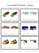 Left And Right Worksheet - Vehicles