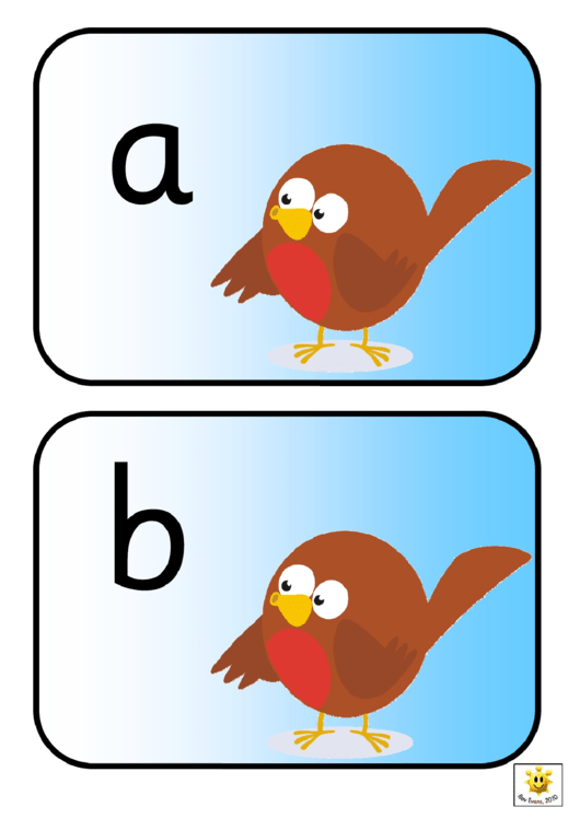 Robin U Alphabet Template - Lower Case Letters Printable pdf