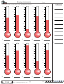 Reading A Thermometer - Measurement Worksheet With Answers