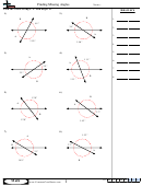 Finding Missing Angles - Geometry Worksheet With Answers
