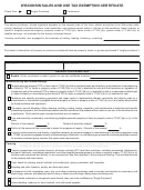 Form S-211 - Wisconsin Sales And Use Tax Exemption Certificate