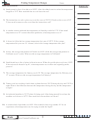 Finding Temperature Changes - Math Worksheet With Answers