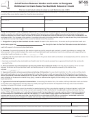 Form St-55 - Joint Election Between Vendor And Lender To Designate Entitlement To Claim Sales Tax Bad Debt Refund Or Credit Printable pdf