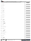 Identify Linear Functions (graphs) - Function Worksheet With Answers