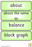 Math Vocabulary Cards Template - Green