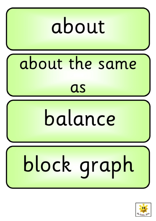 Math Vocabulary Cards Template - Green Printable pdf