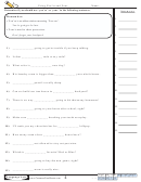 Using You're And Your - English Work Sheets With Answers