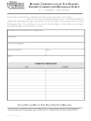 Form Rev 26 0015 - Buyers' Certificate Of Tax Exempt Export Carbonated Beverage Syrup