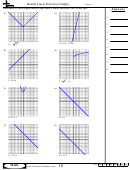 Identifying Linear Functions (Graphs) - Function Worksheet With Answers Printable pdf