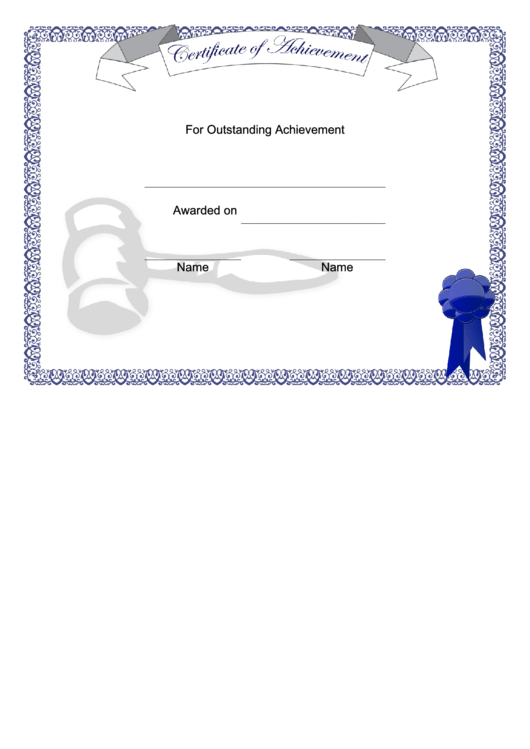 Outstanding Achievement Certificate Printable pdf