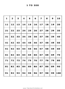 1 To 300 Numbers Chart Three Pages Template