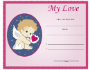 My Love Cupid Certificate
