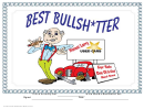 Best Bullshtter Certificate