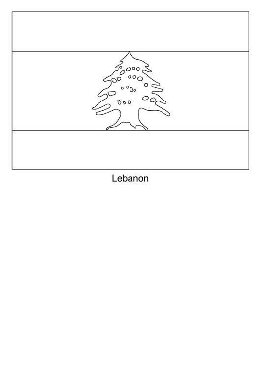 Lebanon Flag Template Printable pdf