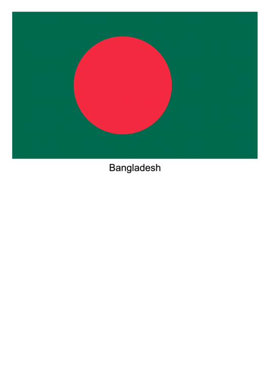 Bangladesh Flag Template Printable pdf
