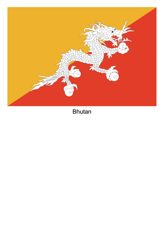 Bhutan Flag Template