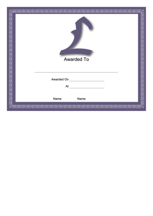 L Monogram Certificate Template Printable pdf