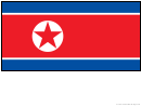 North Korea Flag Template
