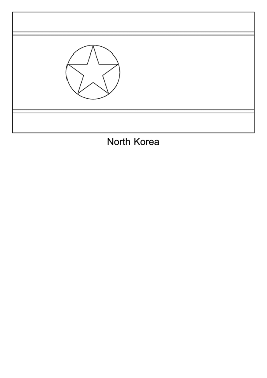 North Korea Flag Template Printable pdf