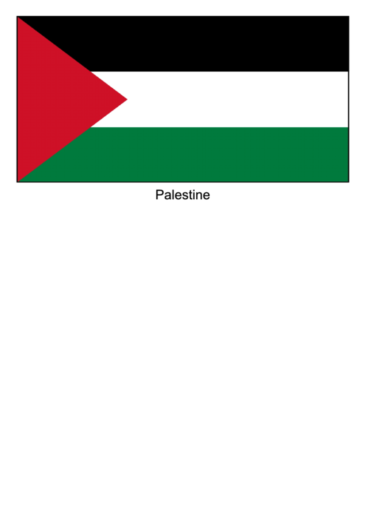 Palestine Flag Template Printable pdf