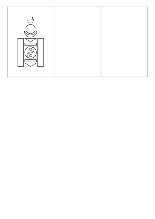 Mongolia Flag Template Printable pdf