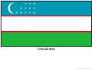 Uzbekistan Flag Template