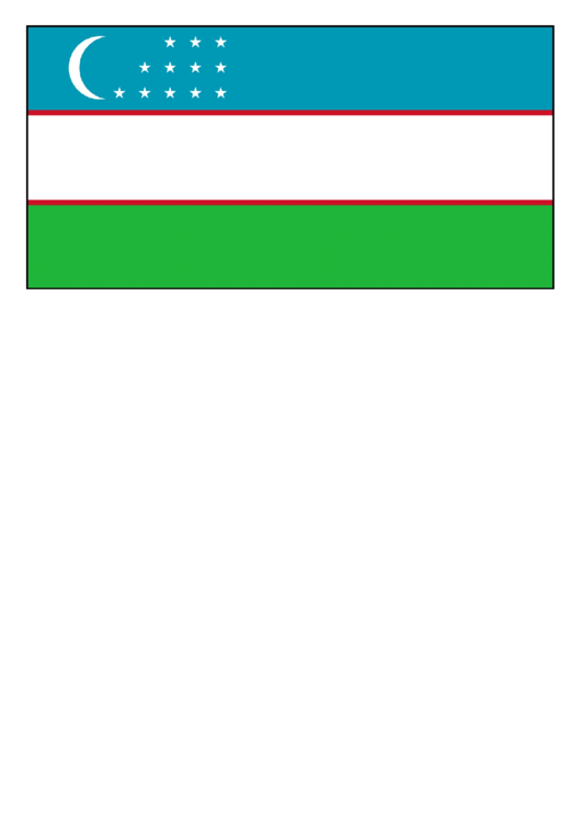 Uzbekistan Flag Template